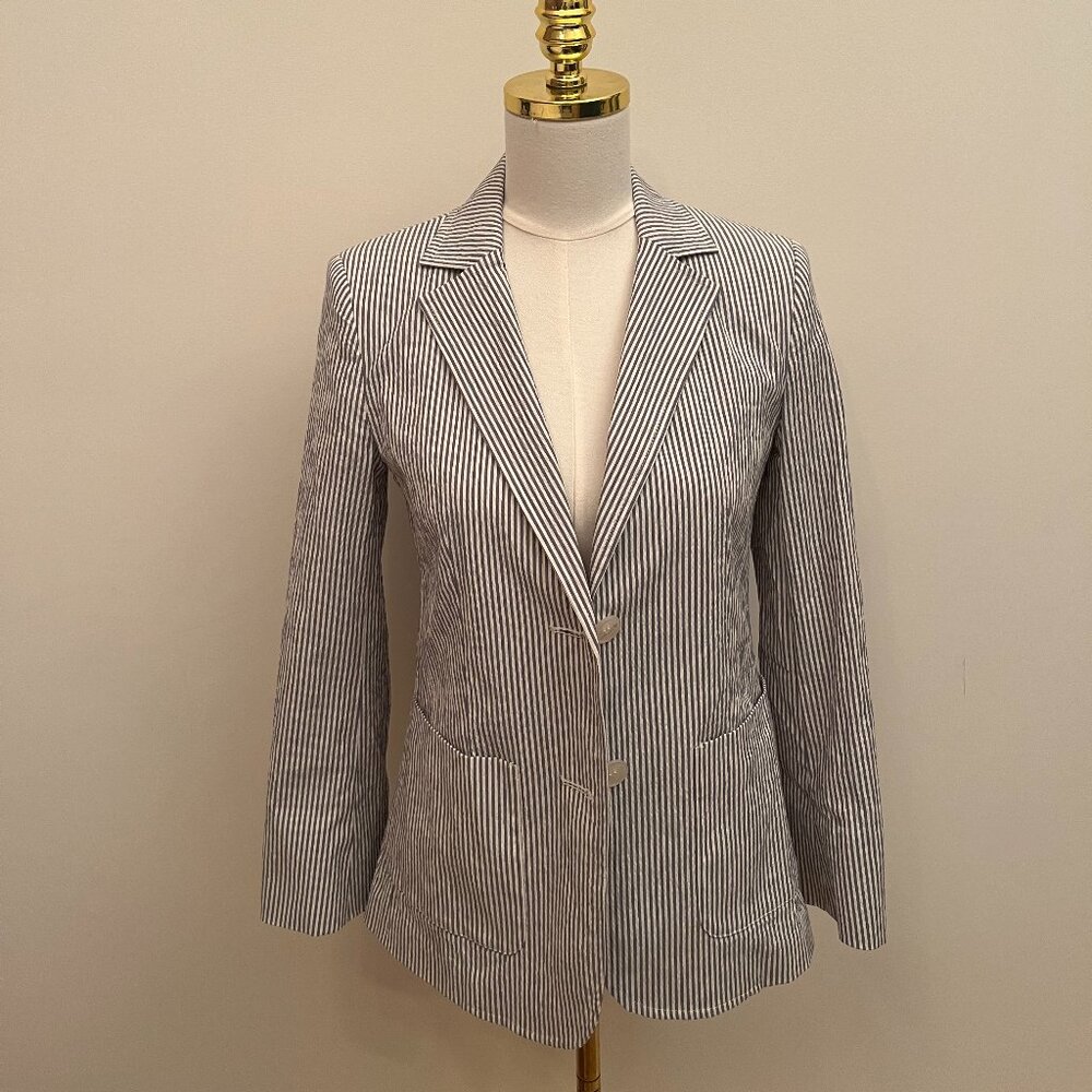 Max Mara Weekend - seersucker blue white Blazer - Size 38 EU